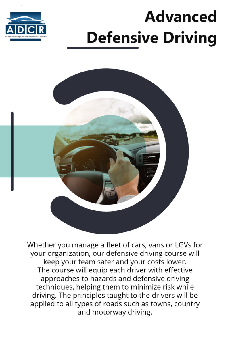 Defensive Driving Training Automotive Design and Crashworthiness Research