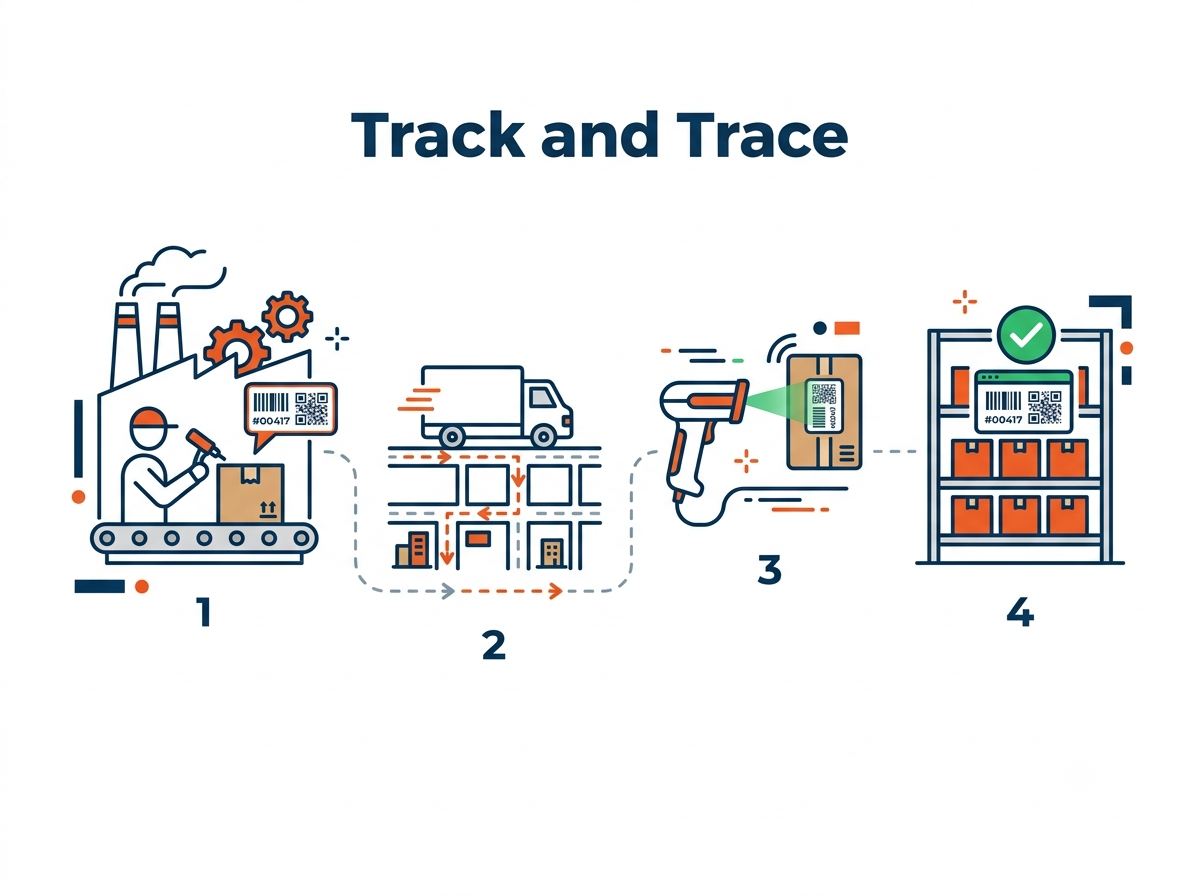 Track and Trace process infographic