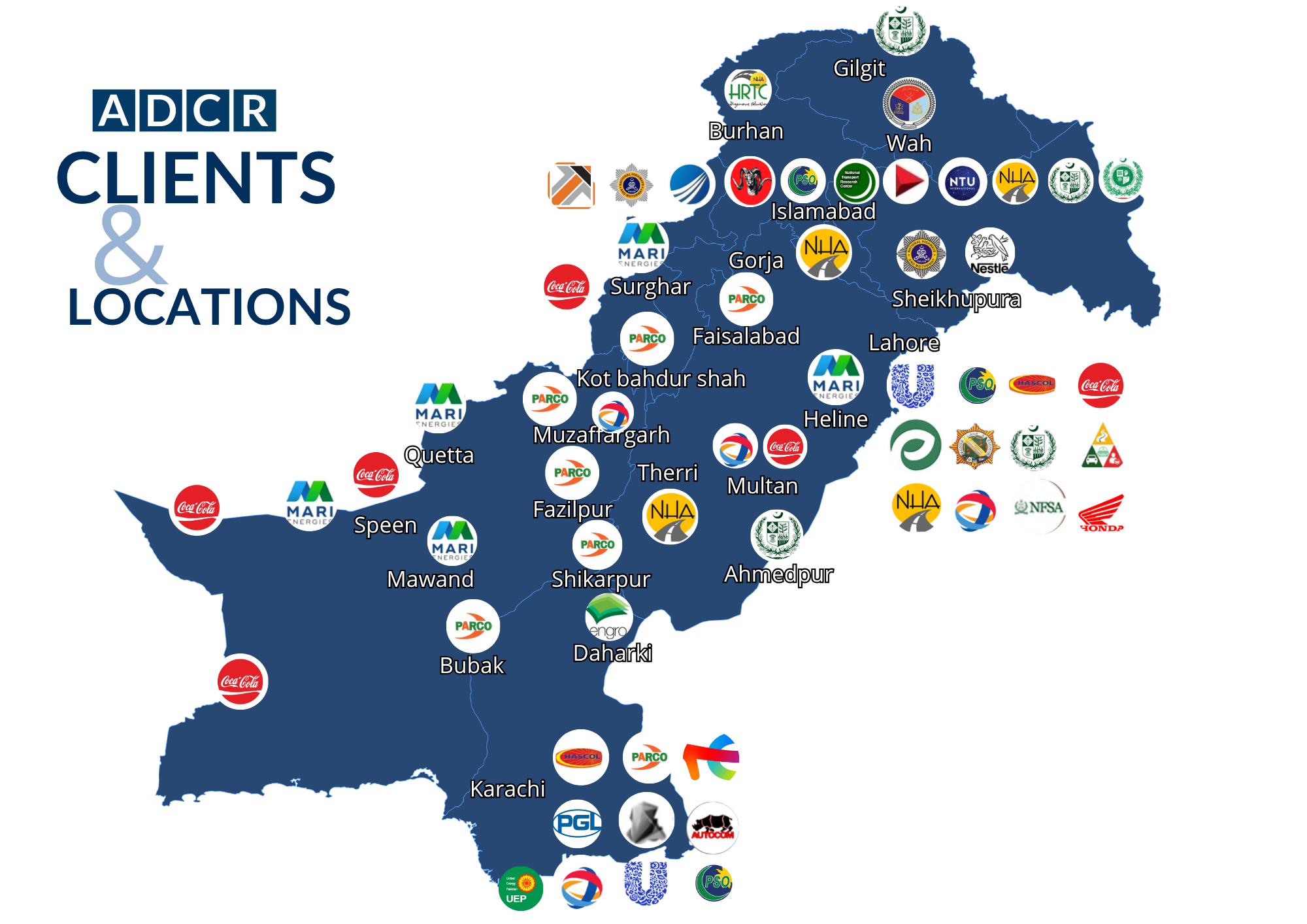 ADCR locations map